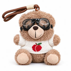 Aviator Teddy Bear Plush Keychain (12 cm)
