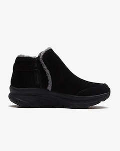 Womens Boots Shoes: SKECHERS D'LUX WALKER CASUAL COZY - BLACK