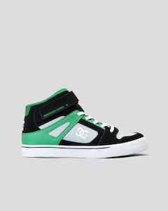 Youth: DC YOUTH PURE HIGH-TOP EV - BLACK/KELLY GREEN