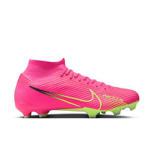 Nike: NIKE ZOOM SUPERFLY 9 ACADEMY FG/MG - PINK BLAST/VOLT-GRIDIRON