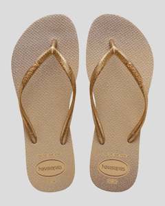 Havianas: HAVAIANAS SLIM GLOSS - GOLDEN
