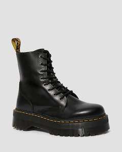 Popular Picks: DR MARTENS JADON SMOOTH LEATHER PLATFORM BOOTS - BLACK