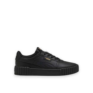 Womens Sneakers: PUMA WOMENS CARINA 3.0 - BLACK/GOLD