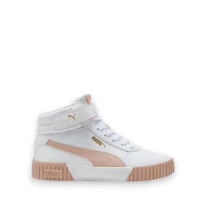 Mothers Day: PUMA WOMENS CARINA 2.0 MID - WHITE/ROSE QUARTZ