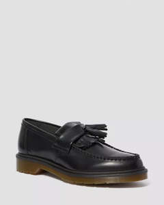 DR MARTENS ADRIAN SMOOTH LEATHER TASSEL LOAFER - BLACK