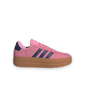 Womens Sneakers: ADIDAS WOMENS VL COURT BOLD - Bliss Pink / Dark Blue / Gold Metallic