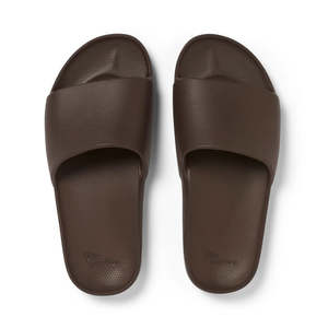 Womens Slides Jandals: ARCHIES ARCH SUPPORT SLIDES - BROWN