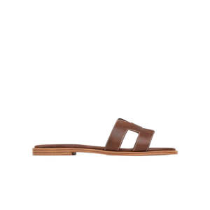 Womens Slides Jandals: LOS CABOS HACETTE - MOCHA