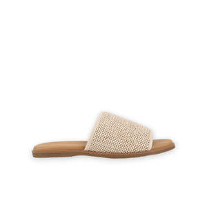 Womens Slides Jandals: HUSH PUPPIES PARADISE WEAVE - BONE