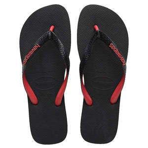 HAVAIANAS LOGO FILETE - Black/Red
