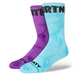 Accessories: STANCE FORTNITE SOCKS - PURPLE/BLUE