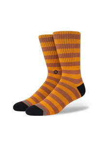 Accessories: STANCE BRETON SOCKS - BROWN