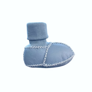 Baby Infants: KIWI GEAR SHEEPSKIN BABY BOOTIES - BLUE