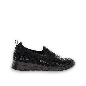Womens Casual: EUROFLEX FLORENCE LEOPARD - BLACK