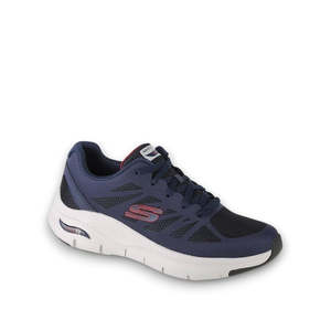 Mens Sneakers: SKECHERS ARCH FIT CHARGE BACK - NAVY/RED