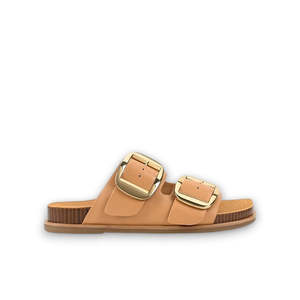 Womens Slides Jandals: HUSH PUPPIES JONAH - CAMEL