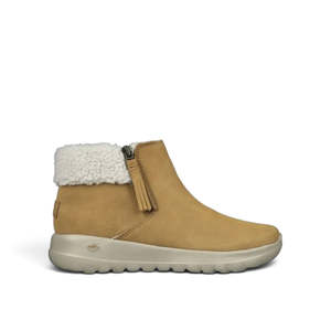 Womens Boots Shoes: SKECHERS ON THE GO JOY HAPPILY COSY - CHESTNUT