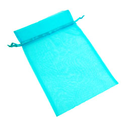 Organza Bag Turquoise - Various Sizes - Lotus Oils New Zealand