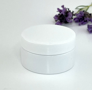 Products: Nicki White Jar with white lid - 50g (58mm) - Lotus Oils New Zealand