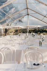 White Linen Tablecloth Hire - Lucy's