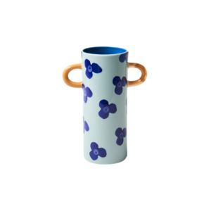 GRIFFE NAVY SKY FLORAL BUD VASE