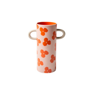 Home: GRIFFE PINK RED FLORAL BUD VASE