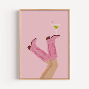 Martini In Texas Art Print A3 Unframed