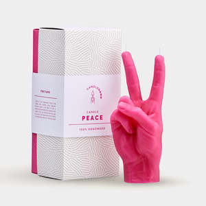 Candle Hands: PEACE CANDLE HAND - RANGE OF COLOURS