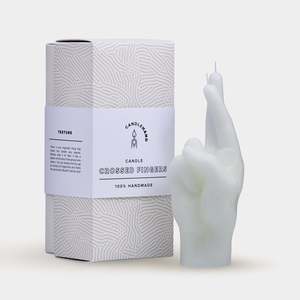 CROSSED FINGERS CANDLE HAND - RANGE OF COLOURS