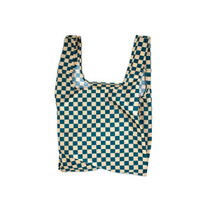 Tote Bags: Reusable Bag Medium - Checkerboard Teal