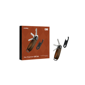 Key Organiser Crazy Horse + Multi-Tool v2 Set - Oak Brown with Brown Stitching