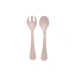 Melamine Pearl Salad Servers - French Pink