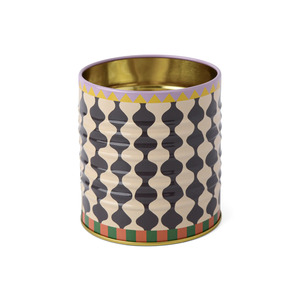 A DOPO SOLD & STRIPED STORAGE TIN