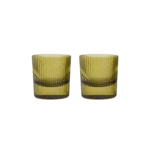 Under 50: THE SCOUT LOWBALL GLASS - SET OF 2 OLIVE