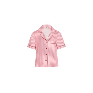 Hommey: Short Sleeve Sleep Shirt - Rocky Road Stripes