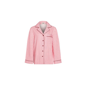Hommey: Long Sleeve Sleep Shirt - Rocky Road Stripes