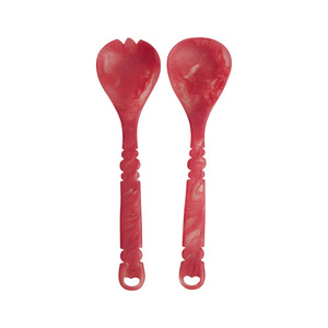 Kitchenware: Wilkie Salad Servers - Raspberry