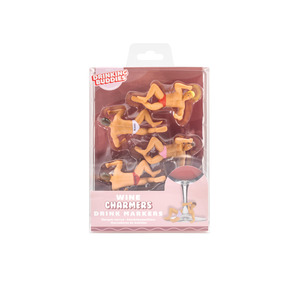 Cocktail: Wine Charmers Drink Markers 4pcs Set Multi-Coloured