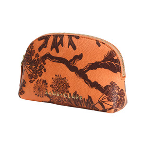 Delphine Cosmetic Pouch - Vivid Coral