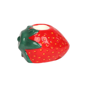 Strawberry Ceramic Candle Holder - 6cm