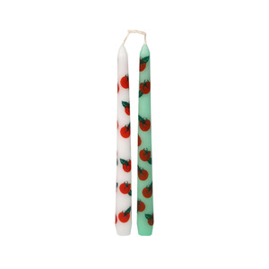 Tomato Taper Dinner Candles - 2 Pack