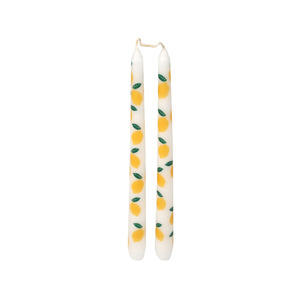 Candles 1: Lemon Taper Dinner Candles - 2 Pack