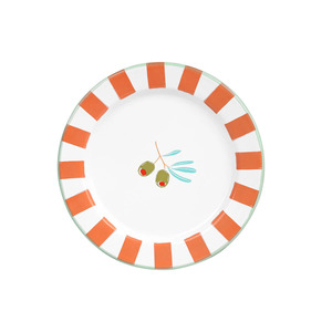 Olive Enamel Plate - 20cm