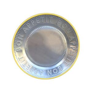 Yellow Stainless Steel Reusable Plate - 25cm