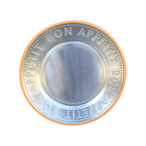 Kitchen 2: Talking Tables - Stainless Steel Plate - 25cm - Orange