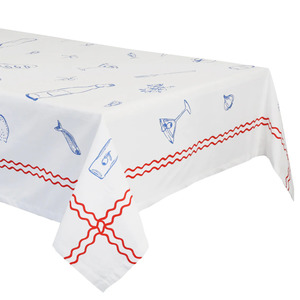 Kitchen 2: Food & Drinks Motifs Fabric Tablecloth