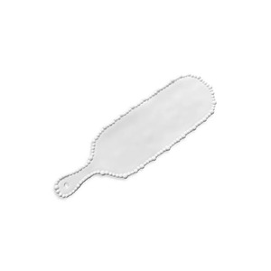 Melamine Pearl Platter Handle 42cm - White