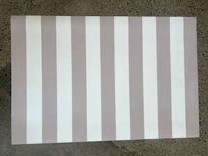 Mat/Runner: Indoor/outdoor French Mat - Taupe & White Stripe