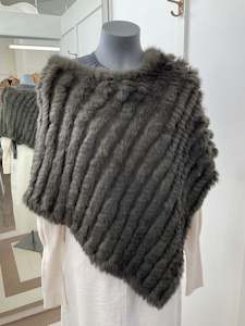 Rabbit Fur Poncho