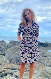 Dresses: Teyuna Embroidered Shirt Dress